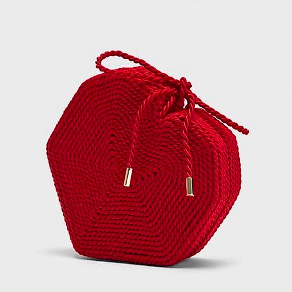 Zara Red Heart-Shaped Crossbody / Clutch